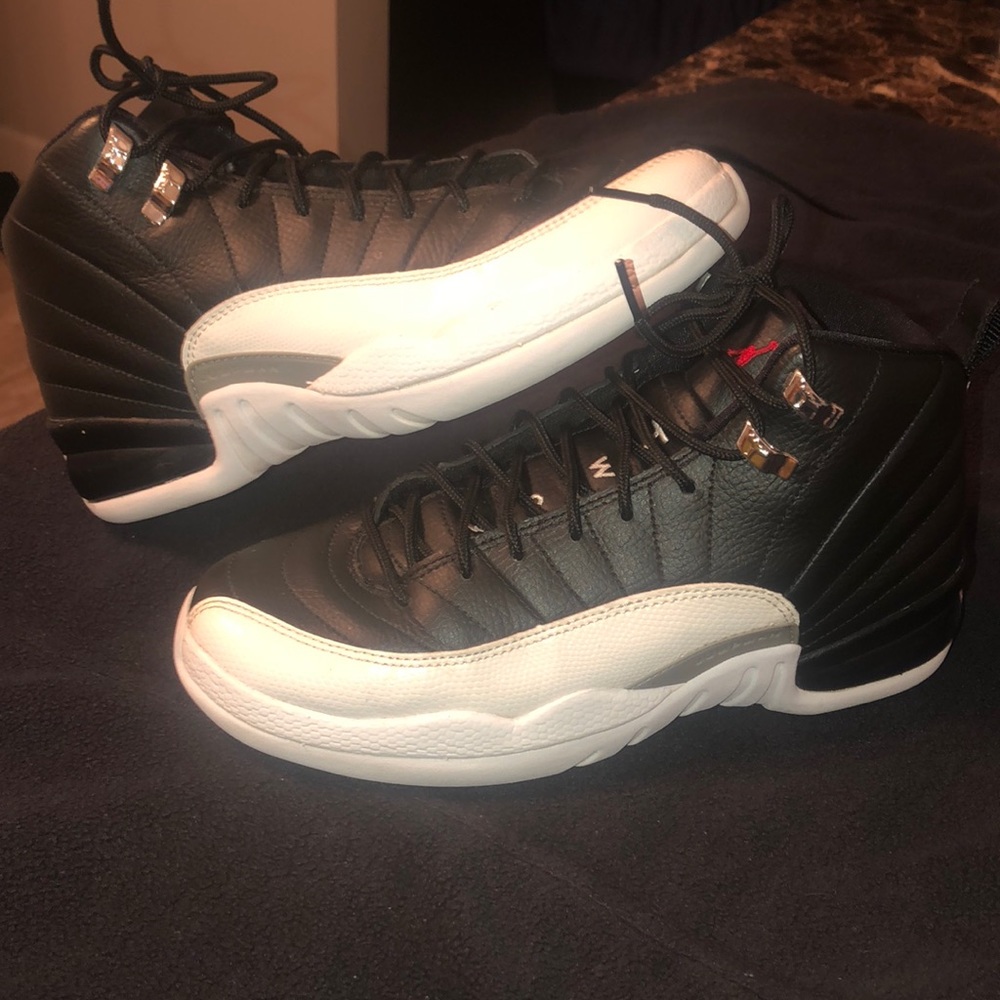 High top Jordan 12 OG black/white/silver metallic